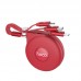 Кабель Hoco combo retractable Micro USB+Lightning+Type-C U50 тройной рулетка красный