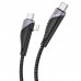 Кабель HOCO U95 Combo 2in1 Type-C to Type-C/Lightning Freeway PD charging data cable 60W черный