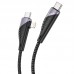 Кабель HOCO U95 Combo 2in1 Type-C to Type-C / Lightning Freeway PD charging data cable 60W черный