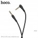 Кабель угловой с поддержкой микрофона Hoco UPA15 L-shape AUX with mic черный