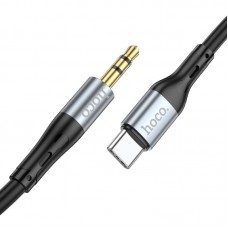 Кабель HOCO UPA22 - 3.5mm to Type-C silicone digital audio conversion 1 метр черный