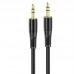 Кабель HOCO UPA25 Transparent Discovery Edition AUX audio cable 1 метр черный