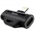 Переходник разветвитель аудио HOCO Dual Lightning digital audio converter LS31 адаптер черный