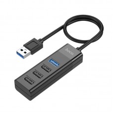 HUB адаптер HOCO USB Easy mix 4-in-1 converter HB25 |USB3.0+3*USB2.0|