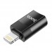 Переходник HOCO Lightning to Type-C female adapter UA17 черный 6931474761996