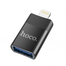Переходник HOCO Lightning to USB female adapter UA17 адаптер папа мама