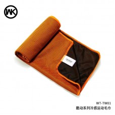 Полотенце для спортзала бамбуковое WK Sport towel WT-TW01 оранжевое 90x30 см