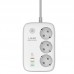 Удлинитель сетевой Ldnio c Wi-Fi SEW3452  |3USB/1Type-C, 3Sockets. QC/PD, 30W/10A, 2m  EU Plug|