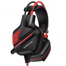 Наушники BOROFONE Gaming LED Racing  headphones Hi-Res BO101 черно красные