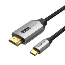 Кабель Vention Type-C to HDMI 2.0 1.5 м (CRBBG) серый