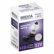 Галогеновая лампа Brevia HB4 12V 55W P22d Power +30% CP