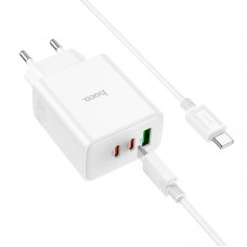 Зарядный комплект HOCO C126a Pure power three-port 40w с кабелем USB-C - USB-C