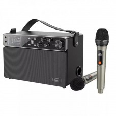 Портативная колонка - караоке HOCO BS50 Chanter 2 беспроводных микрофона