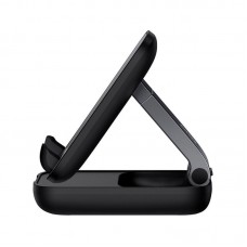 Настольная подставка с зеркалом Baseus Seashell Folding Phone Stand черная
