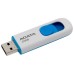 Флеш накопитель A-Data C008 16 ГБ USB 2.0 белый с голубым