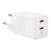 Блок зарядное устройство Baseus GaN5 Pro Wall charger 2 Type-C 40W (CCGP180102) белое