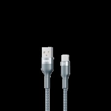 Кабель Remax Sury 2 USB 2.0 to Type-C 2.4A 1 метр усиленная оплетка (RC-064a-s) серый