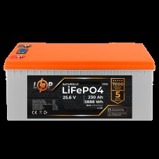 Аккумулятор LP LiFePO4 для ИБП LCD 24V (25,6V) - 230 Ah (5888Wh) (BMS 200A/100A) пластик