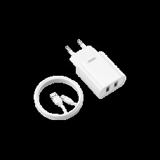 Сетевое зарядное устройство Remax Jane + кабель USB 2.0 to Lightning 1М Белый (RP-U35-L)