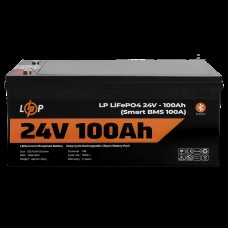 Аккумулятор LP LiFePO4 24V 100 Ah (2560Wh) с умной платой Smart BMS 100А и блютуз