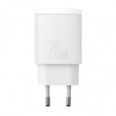 Сетевое зарядное устройство Baseus Compact Quick Charger USB+Type-C 20W Белый (CCXJ-B02)