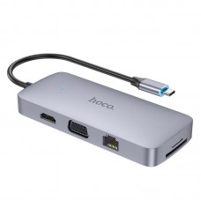 USB-Хаб (адаптер) Hoco HB33 Easy Type-C 10-in-1 multi-function converter 18см