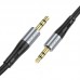 Кабель НОСО UPA22 3.5 mm - 3.5 mm Silicone AUX adapter 1 метр черный 6931474769459