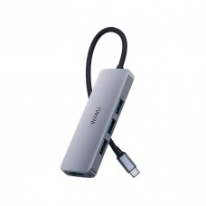 Хаб разветвитель алюминиевый USB-C на 4 USB 3.0 порта Wiwu Alpha 440 Pro 4 in 1 Hub