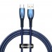 Кабель Baseus Glimmer Series 1 m USB - Type-C 100W CADH000403 голубой