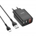 Зарядное устройство с дисплеем Hoco C86A Illustrious 2 порта + кабель USB-C черный