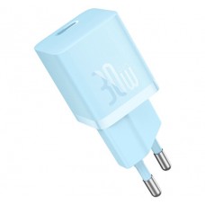 Зарядный адаптер быстрый Baseus GaN 5 FC mini USB-C 30W (CCGN070603) голубой