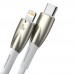Кабель усиленный Baseus Glimmer Series Lightning - Type-C CADH000002 белый