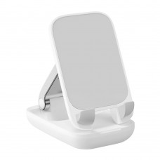 Настольная подставка складывающаяся Baseus Seashell Folding Phone Stand с зеркалом белая