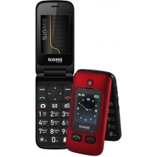 Мобильный телефон Sigma mobile Comfort 50 Shell Duo Type-C DS Бабушкофон черно красный