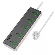 Удлинитель - Cетевой фильтр Hoco AC13A Talento 5-position socket (1C3A) (евро вилка) черный