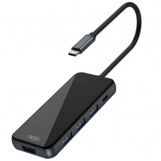 Разветвитель конвертер хаб XO HUB002 USB-C Multifunction Adapter 5 in 1 HDMI + USB*3+PD