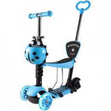 Самокат детский 3-колесный Scooter 5 в 1 FYS-2864 голубой