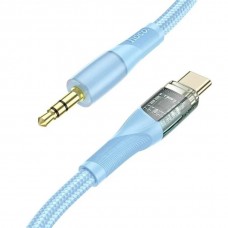 Кабель конвертер 3.5мм - Type-C HOCO UPA25 Digital audio conversion cable голубой