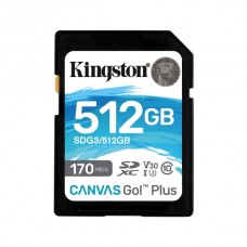 Карта памяти SDXC Kingston Canvas Go Plus 512 Gb UHS-1 U3 V30 (SDG3/512GB)