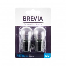 Лампа накаливания Brevia P27W 12V 27W W2.5x16q прозрачная упаковка из 2 штук
