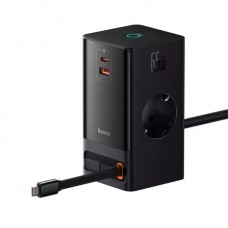 Зарядное удлинитель Baseus PowerCombo Digital PowerStrip 2AC+1U+1C+Retractable-C 65W 150 см