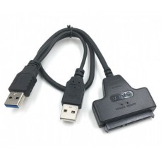 Кабель Usb 3.0 AM + USB 2.0 to SATA для подключения HDD / SSD дисков 10 см