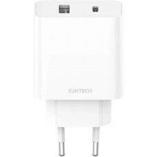 Зарядное устройство 2 порта Xiaomi CUKTECH A19 30W Charger (Type-A + Type-C) белое