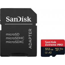 Карта памяти microSDXC - SanDisk Extreme Pro A2 512Gb class 10 V30 UHS-1 U3 (R200MB/s,W140MB/s)