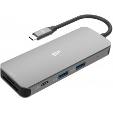 Док станция - хаб USB-C SILICON POWER 8-in-1 SR30 Docking Station