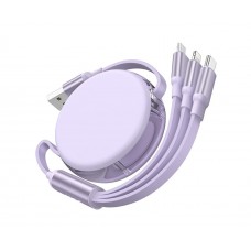 Кабель 3 - в - 1 тройной рулетка HOCO X78 3 in 1 USB to Lightning + Type-C + MicroUSB