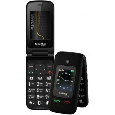 Бабушкофон Sigma mobile Comfort 50 Shell DUO версия Type-C кнопочный телефон черный