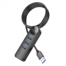 Конвертер адаптер USB - на сетевой выход RJ-45 - Borofone DH6 Erudite 4-in-1 Gigabit Ethernet Adapter 120 см