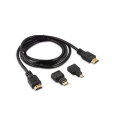 Кабель HDMI 1.5m в комплекте с переходниками mini-HDMI и micro-HDMI