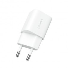 Зарядное устройство - адаптер Proove Silicone Power Plus 20W (Type-C + USB) белое